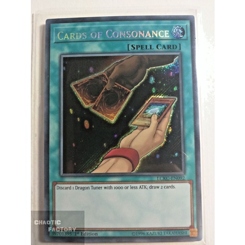 LCKC-EN092 Cards of Consonance Secret Rare 1st Edition NM