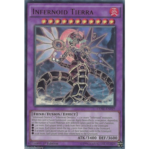 YU-GI-OH! Infernoid Tierra - CORE-EN049 - Ultra Rare - 1st Edition