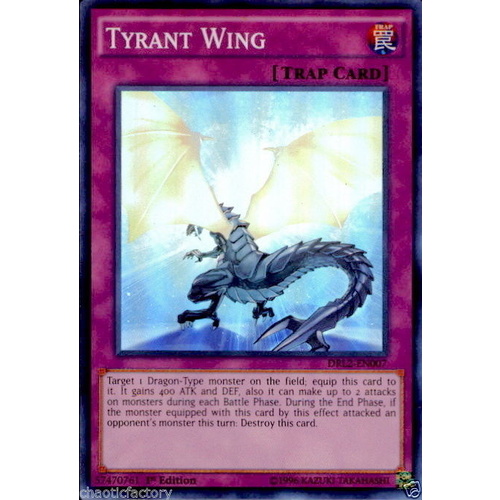 YUGIOH Tyrant Wing DRL2-EN007 Super Rare Near Mint