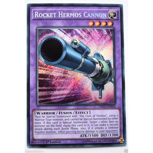 YUGIOH Rocket Hermos Cannon DRL2-EN010 Secret Rare Near Mint