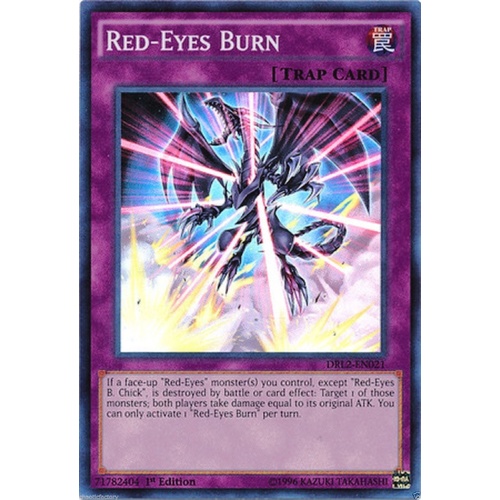 YUGIOH Red-Eyes Burn DRL2-EN021 Super Rare Near Mint