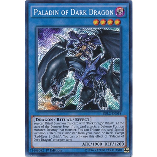 YUGIOH Paladin of Dark Dragon DRL2-EN018 Secret Rare Near Mint