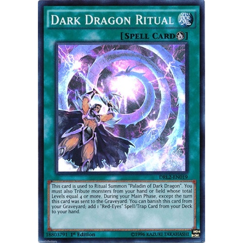 YUGIOH Dark Dragon Ritual DRL2-EN019 Super Rare Near Mint