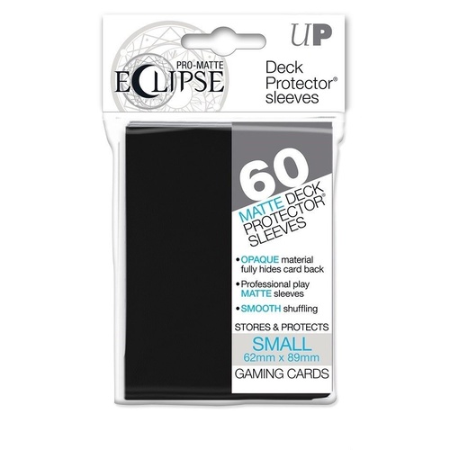 Ultra pro Eclipse Sleeves Black 60ct. Small Fits Vanguard & Yugioh