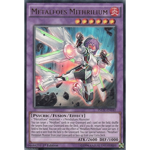 YUGIOH Metalfoes Mithrilium - INOV-EN040 - Ultra Rare 1st Edition