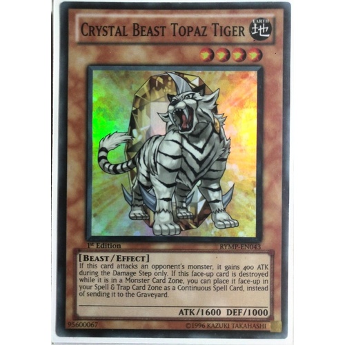 Yugioh RYMP-EN043 Crystal Beast Topaz Tiger Super rare 1st Edition