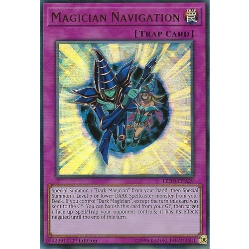 Yugioh LEDD-ENA29 Magician Navigation Ultra Rare 1st Edition NM