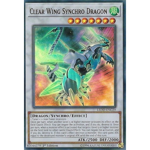 Yugioh LEDD-ENC29 Clear Wing Synchro Dragon Ultra Rare 1st Edition