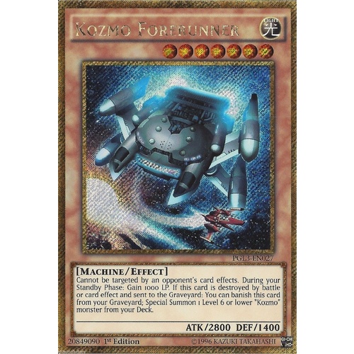 YUGIOH Kozmo Forerunner - PGL3-EN027 - Gold Secret Rare 1st Edition