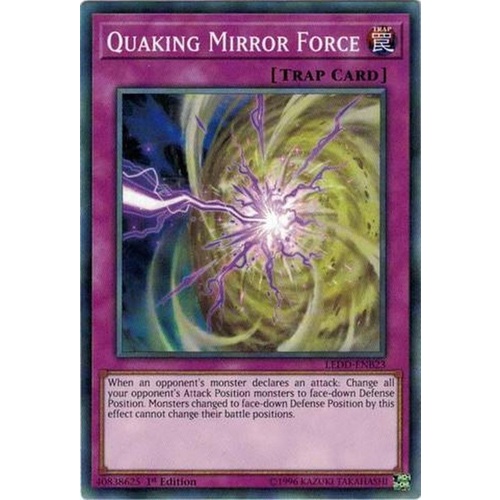 Yugioh LEDD-ENB23 Quaking Mirror Force Common 1st Edition