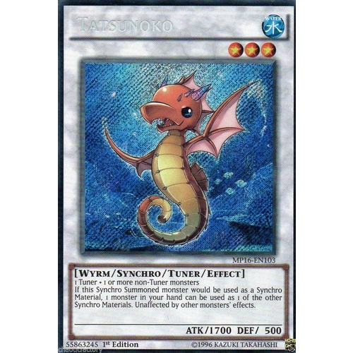 YUGIOH Tatsunoko MP16-EN103 Secret Rare 1st Edition