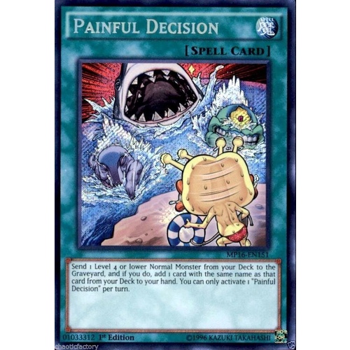 YUGIOH Painful Decision 1st Edition Mp16-EN151 Secret Rare NM/M