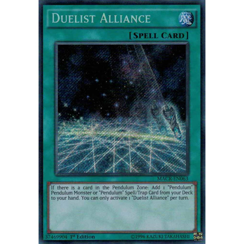 Duelist Alliance Secret Rare MACR-EN063 1ST EDITION NM