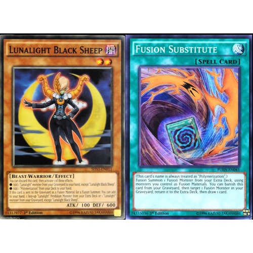 YUGIOH Lunalight Black Sheep - SHVI-EN011 Fusion Substitute FUEN-EN041