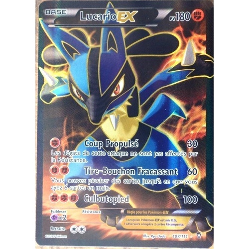 POKEMON TCG Lucario EX - 107/111 - Full Art Ultra Rare - XY: Furious Fists