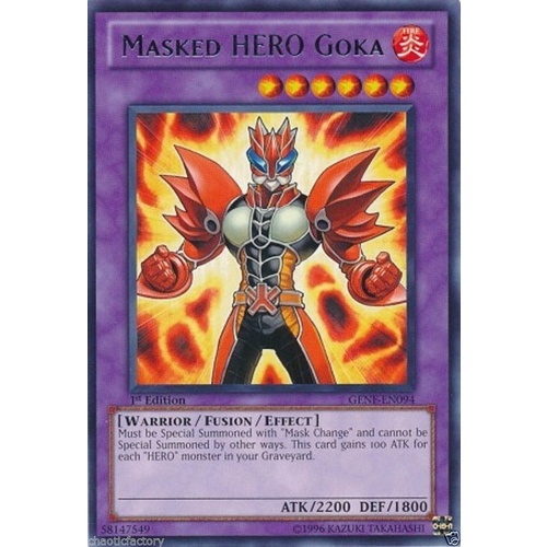 YU-GI-OH! Masked HERO Goka - GENF-EN094 - Rare 1st edition
