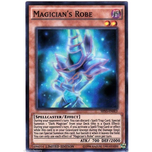YUGIOH Magician's Robe Super Rare Limited Edition Mint SHVI-ENSE3