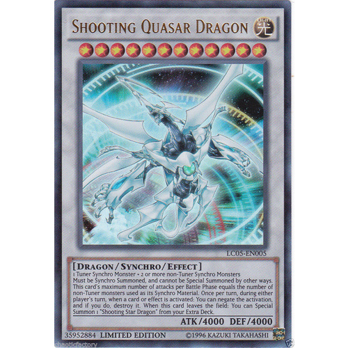 Yugioh! Shooting Quasar Dragon LC05-EN005 Ultra Rare Limited edition