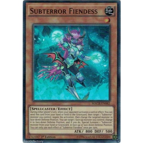YUGIOH Subterror Fiendess Super Rare MACR-EN082 MINT