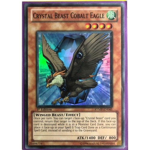 Yugioh RYMP-EN045 Crystal Beast Cobalt Eagle Super rare 1st Edition