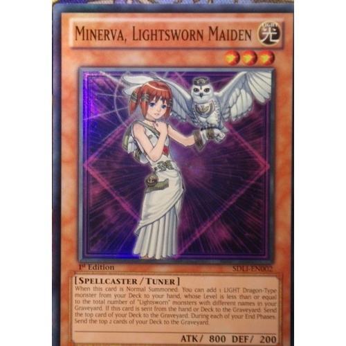 Minerva, Lightsworn Maiden Super Rare SDLI-EN002 1st Edition NM