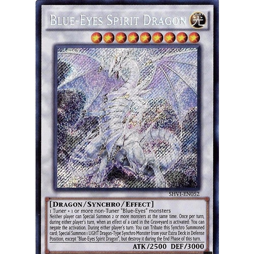 YUGIOH Blue-Eyes Spirit Dragon SHVI-EN052 Secret Rare 1st Edition NM