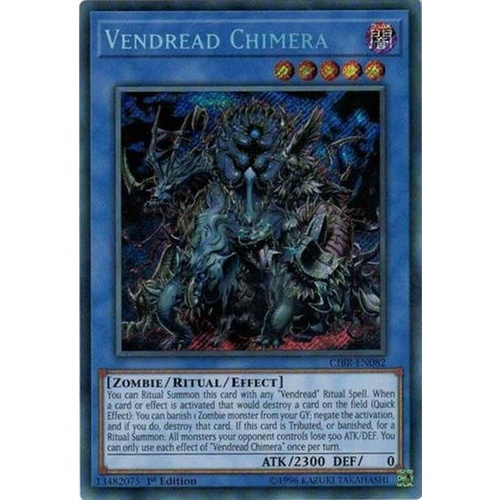 Yugioh CIBR-EN082 Vendread Chimera Secret Rare 1st Edition NM