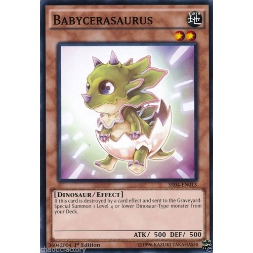 YUGIOH Babycerasaurus Common SR04-EN013  1st edition