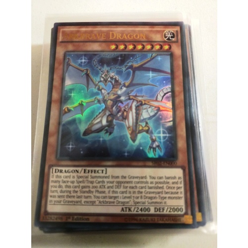 Yugioh Arkbrave Dragon Ultra Rare 1st Edition SR02-EN000 MINT