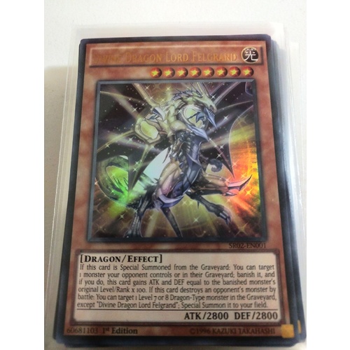 YUGIOH Divine Dragon Lord Felgrand Ultra Rare 1st Edition SR02-EN001 NM