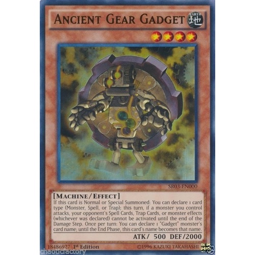YUGIOH Ancient Gear Gadget SR03-EN000 Ultra Rare 1st edition NM