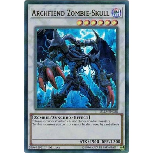 YUGIOH Archfiend Zombie-Skull Ultra Rare BLLR