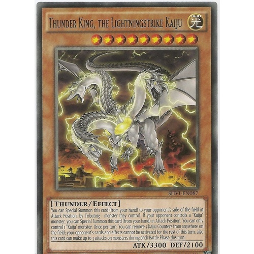 YUGIOH Thunder King, the Lightningstrike Kaiju Rare NM - SHVI-EN087