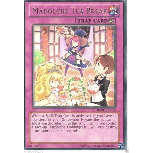 YUGIOH Madolche Tea Break Rare REDU-EN072
