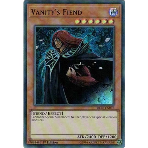 Yugioh Vanity's Fiend BLLR-EN047 Ultra Rare 1st Edition 1st edition