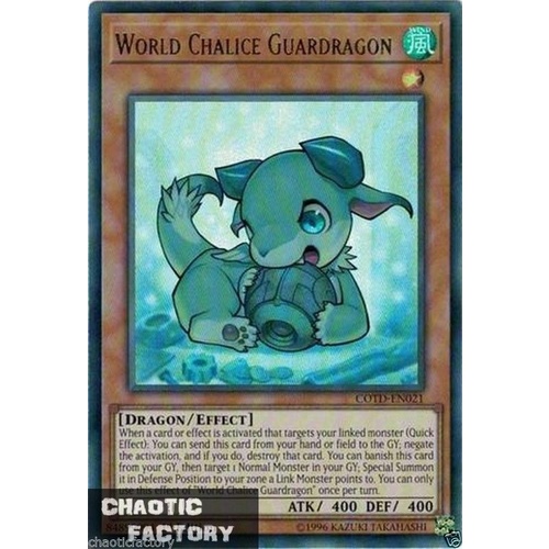 Yugioh  COTD-EN021 World Chalice Guardragon Ultra Rare MINT