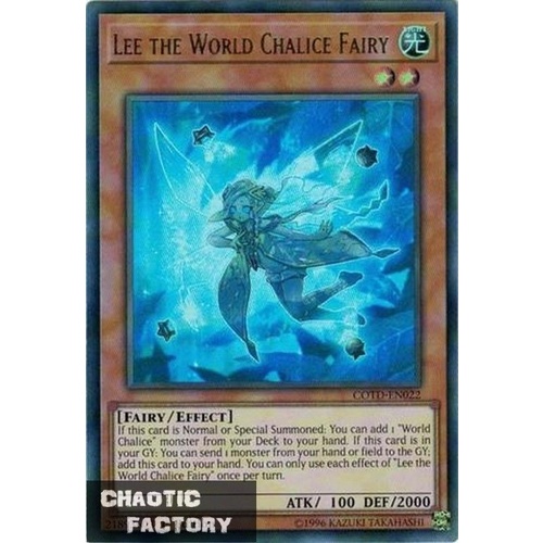 Yugioh Lee The World Chalice Fairy COTD-EN022 Ultra rare Mint