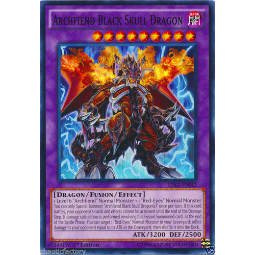 Yugioh Archfiend Black Skull Dragon - LDK2-ENJ42 - Common - 1st Edition