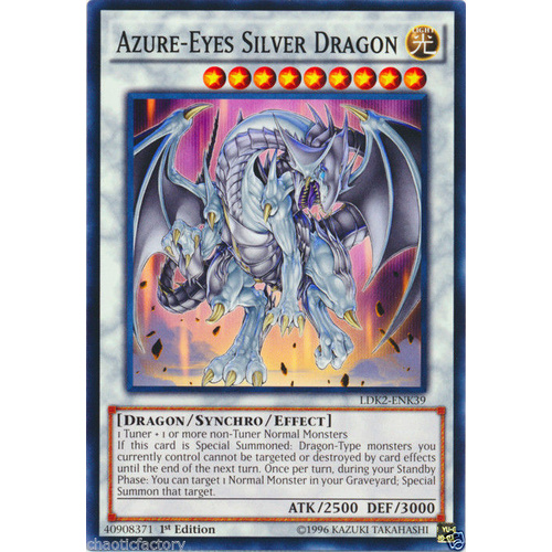 Yugioh Azure-Eyes Silver Dragon - LDK2-ENK39 - Common - 1st Edition