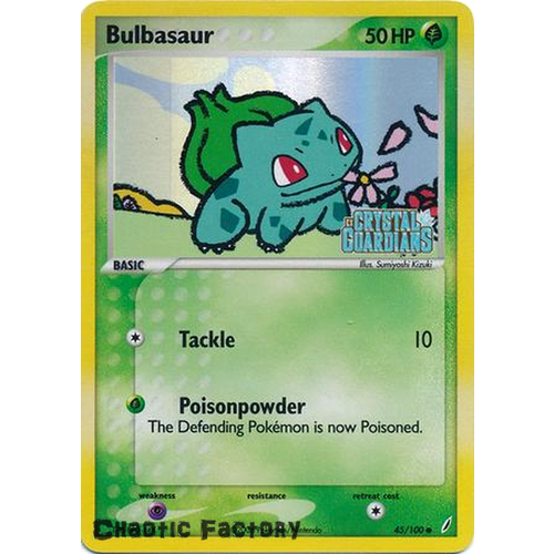 POKEMON Bulbasaur - 45/100 -  Reverse Foil Ex Crystal Guardians