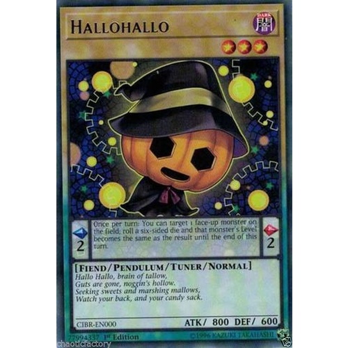 Yugioh CIBR-EN000 Hallohallo Rare 1st Edition In Stock Now! 