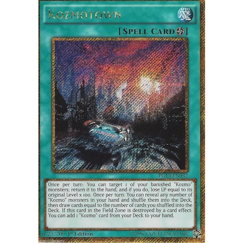 YUGIOH Kozmotown - PGL3-EN032 - Gold Secret Rare 1st Edition