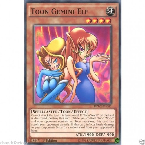 YUGIOH Toon Gemini Elf - DPBC-EN045 - Common 1st Edition 