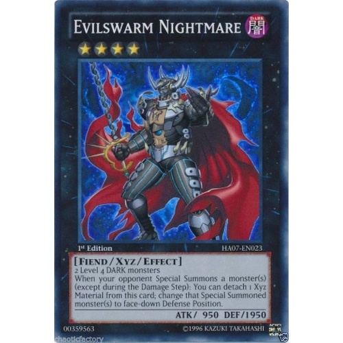 YuGiOh HA07-EN023 1st Edition Evilswarm Nightmare Super Rare Card 