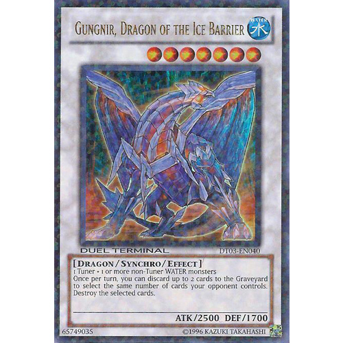YUGIOH  Gungnir, Dragon of the Ice Barrier - DT03-EN040 - Ultra Rare - DT NM