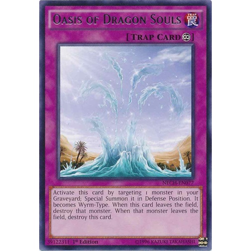 Yugioh NECH-EN077 Oasis of Dragon Souls Rare 1st Edition Mint
