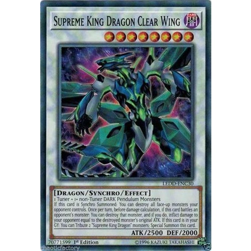Yugioh LEDD-ENC30 Supreme King Dragon Clear Wing Common Mint