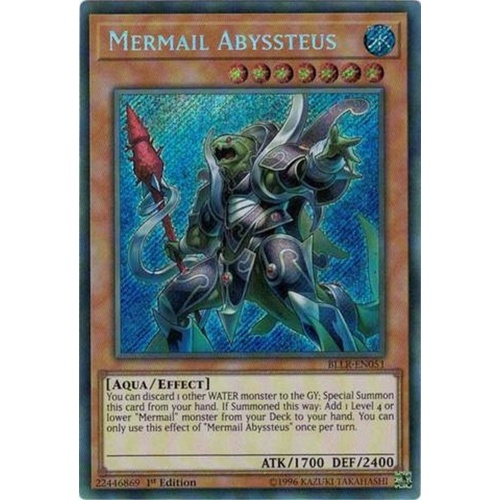 YUGIOH Mermail Abyssteus BLLR-EN051 Secret Rare  1st Edition
