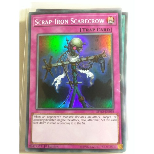 Yugioh SPWA-EN058 Scrap-Iron Scarecrow Super Rare 1st Edition