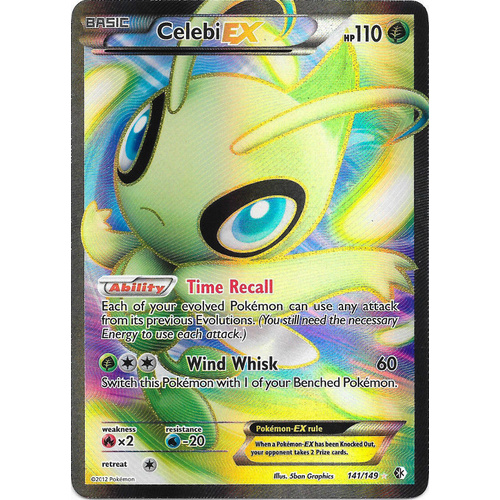 Pokemon TCG Celebi EX - 141/149 - Full Art Ultra Rare NM